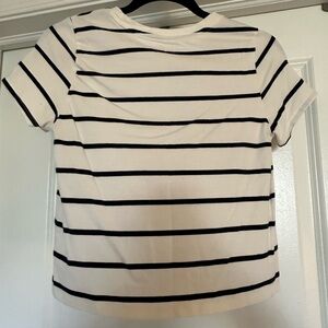Old Navy Black and White Striped Tee